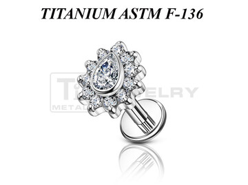 Лабрет из титана Ti Metal айлант