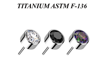 Вставка из титана Ti Metal с фианитом