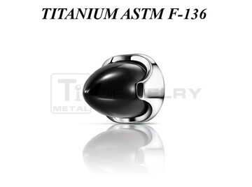 Накрутка из титана Ti Metal чёрный оникс