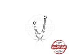 Цепочка для пирсинга Steel and Silver двойная
