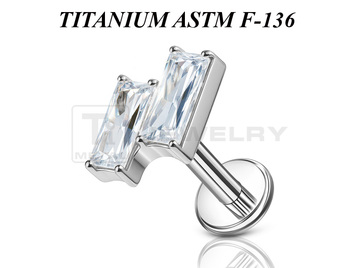 Лабрет из титана Ti Metal тайлер