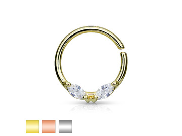 Кольцо раздвижное с кристаллами