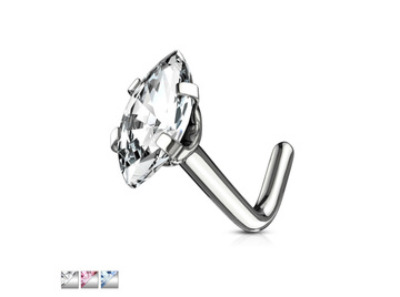 Нострил со стразом "маркиз"