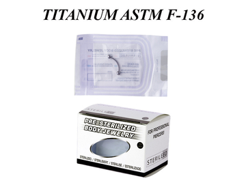 Микробанан Steel and Silver из титана, стерильный