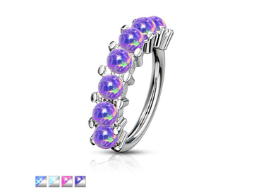 Кольцо раздвижное с опалами