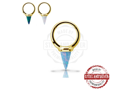 Кликер Steel and Silver с золотым покрытием и опаловым конусом Кликер Steel and Silver с золотым покрытием и опаловым конусом