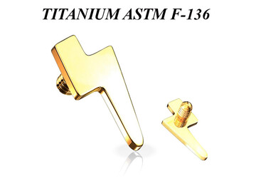 Накрутка из титана золотая молния