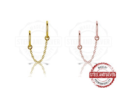 Цепочка для пирсинга Steel and Silver с золотым покрытием