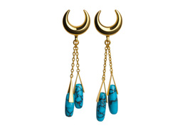 Тоннели с подвесками из бирюзы, пара Тоннели с подвесками из бирюзы, пара