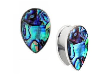 Плаги-капли с перламутром гелиотис, пара