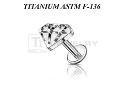 Лабрет из титана Ti Metal даймонд Лабрет из титана Ti Metal даймонд