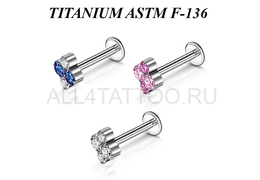 Лабрет из титана Ti Metal лиман