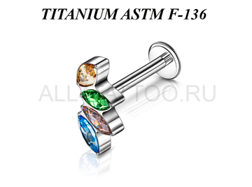 Лабрет из титана Ti Metal тезия